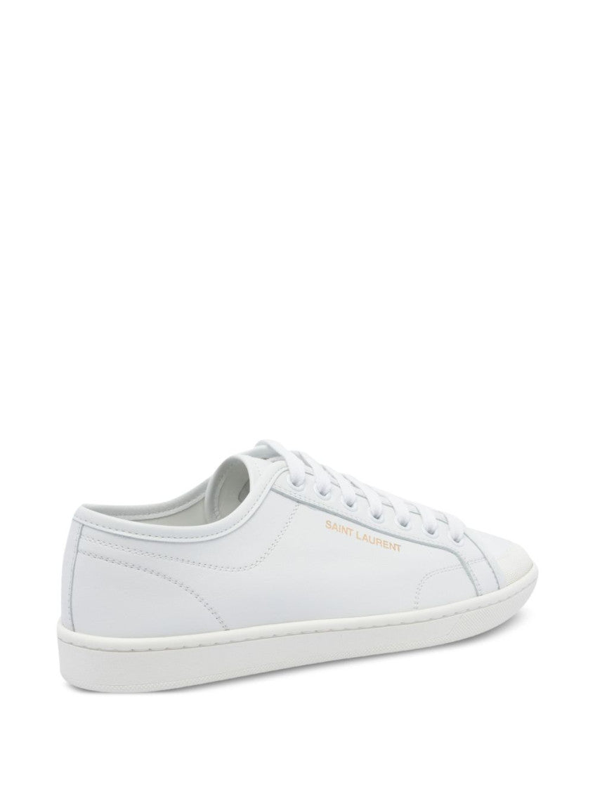 White Lace-Up Sneakers 4