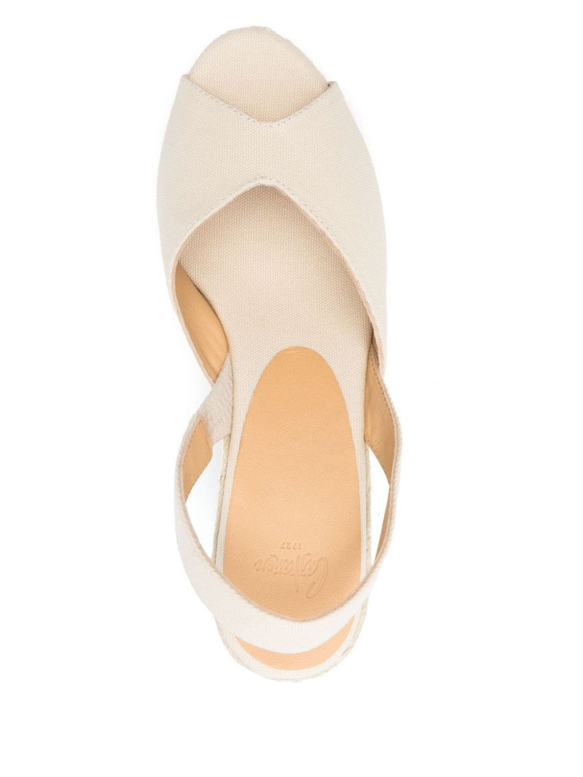 White Slingback Wedges 3