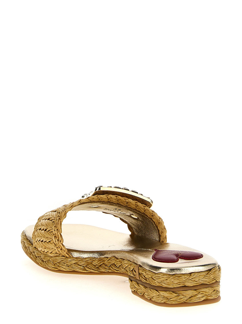 Beige Slip On Sandals 3