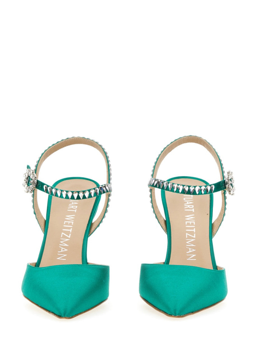 Green Ankle Strap Pumps 2