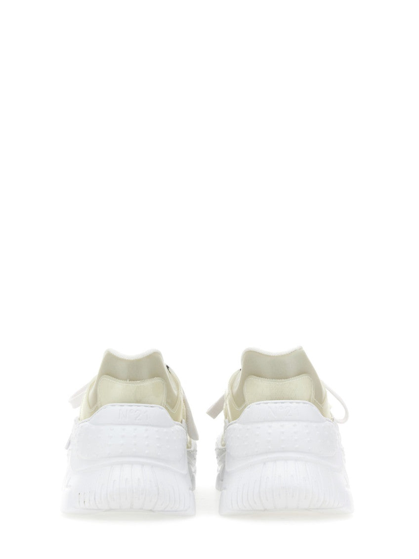White Lace Up Sneakers 3