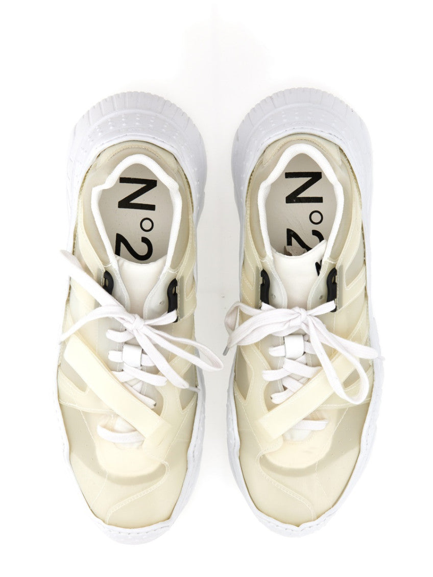 White Lace Up Sneakers 4