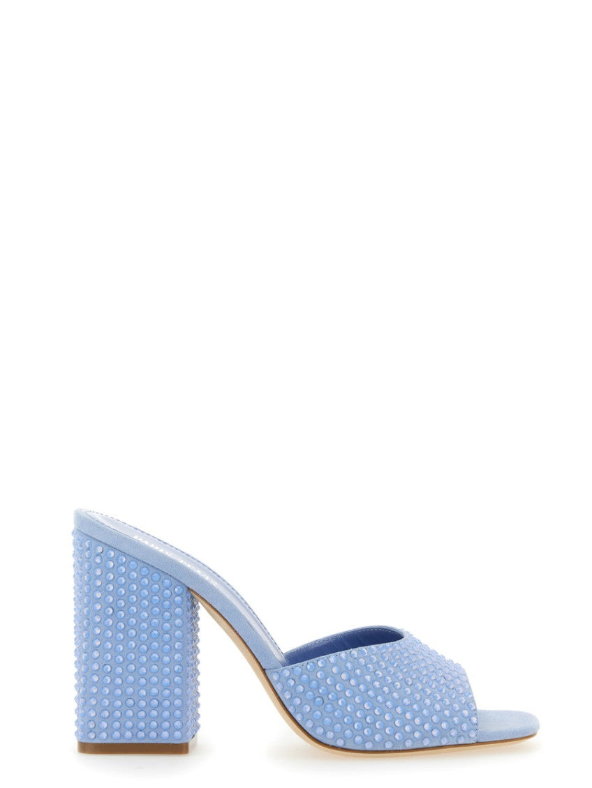 Blue Slip On Heels 1