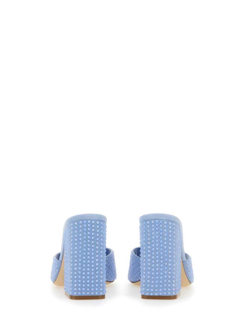 Blue Slip On Heels 3