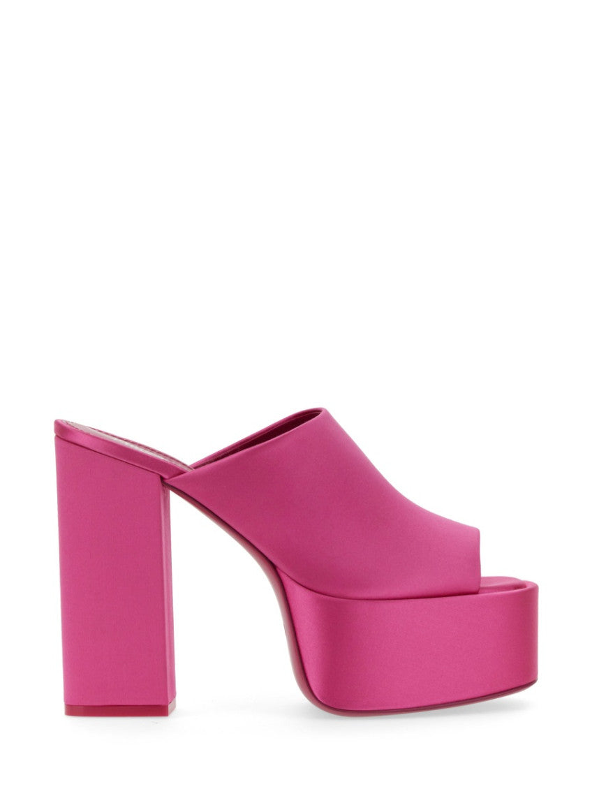 Fuchsia Slip On Heels 1
