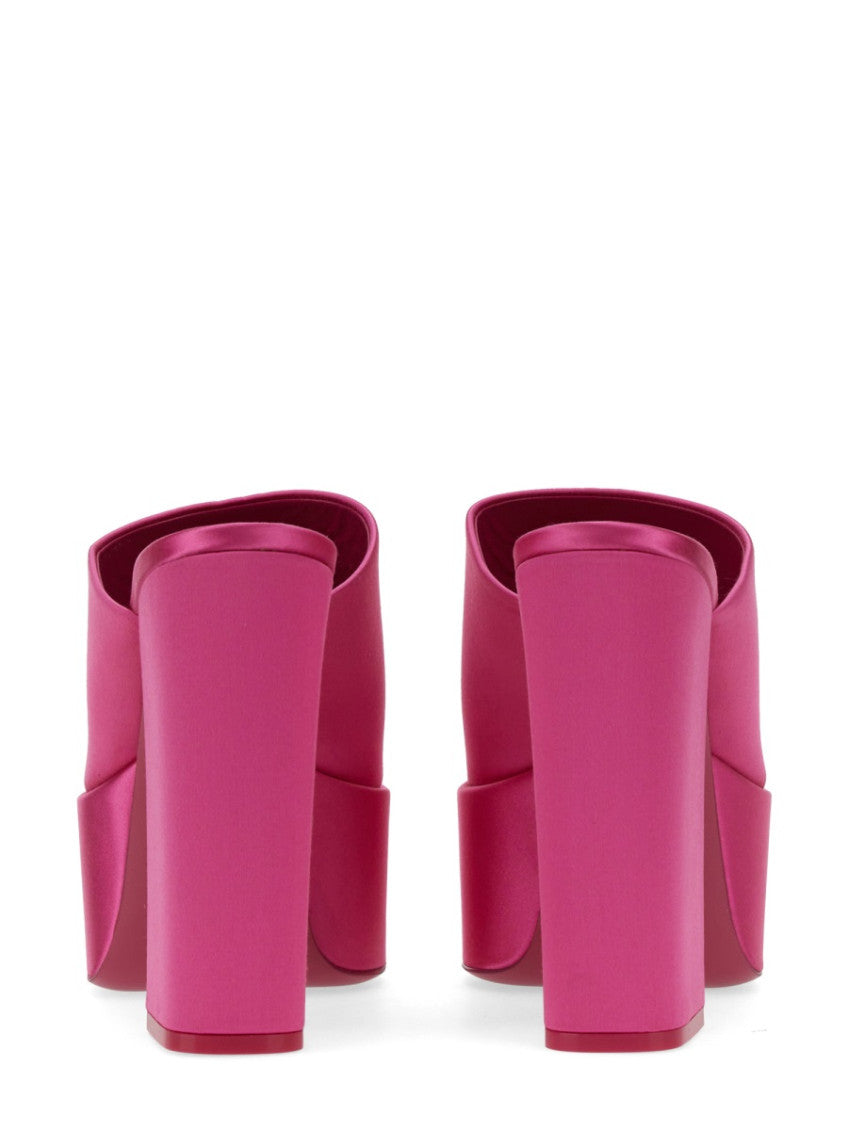 Fuchsia Slip On Heels 3