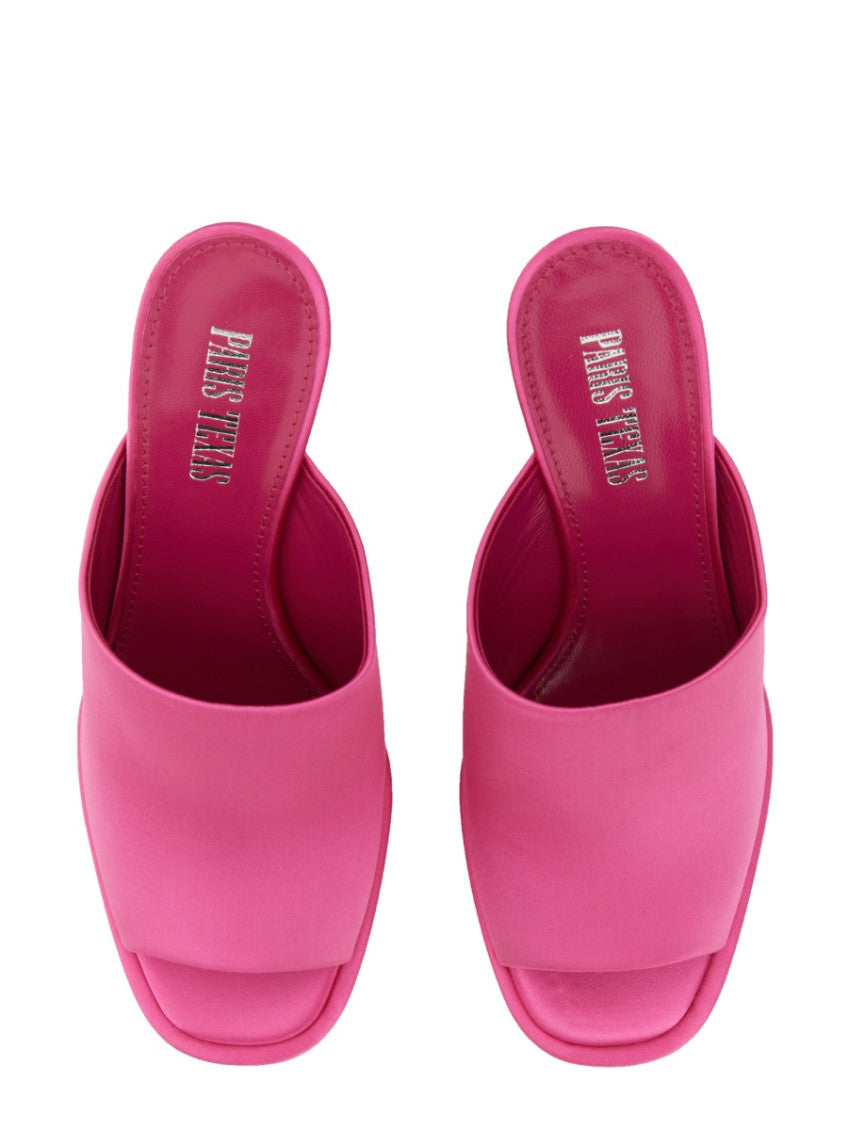 Fuchsia Slip On Heels 4