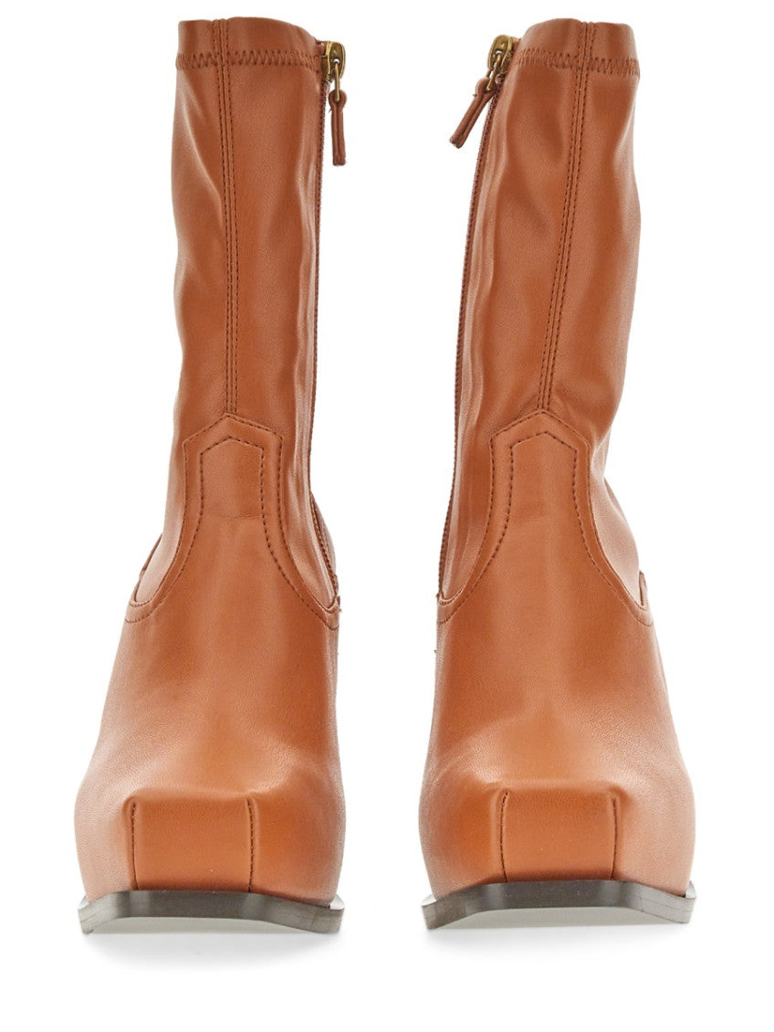 Brown Zip Boots 2