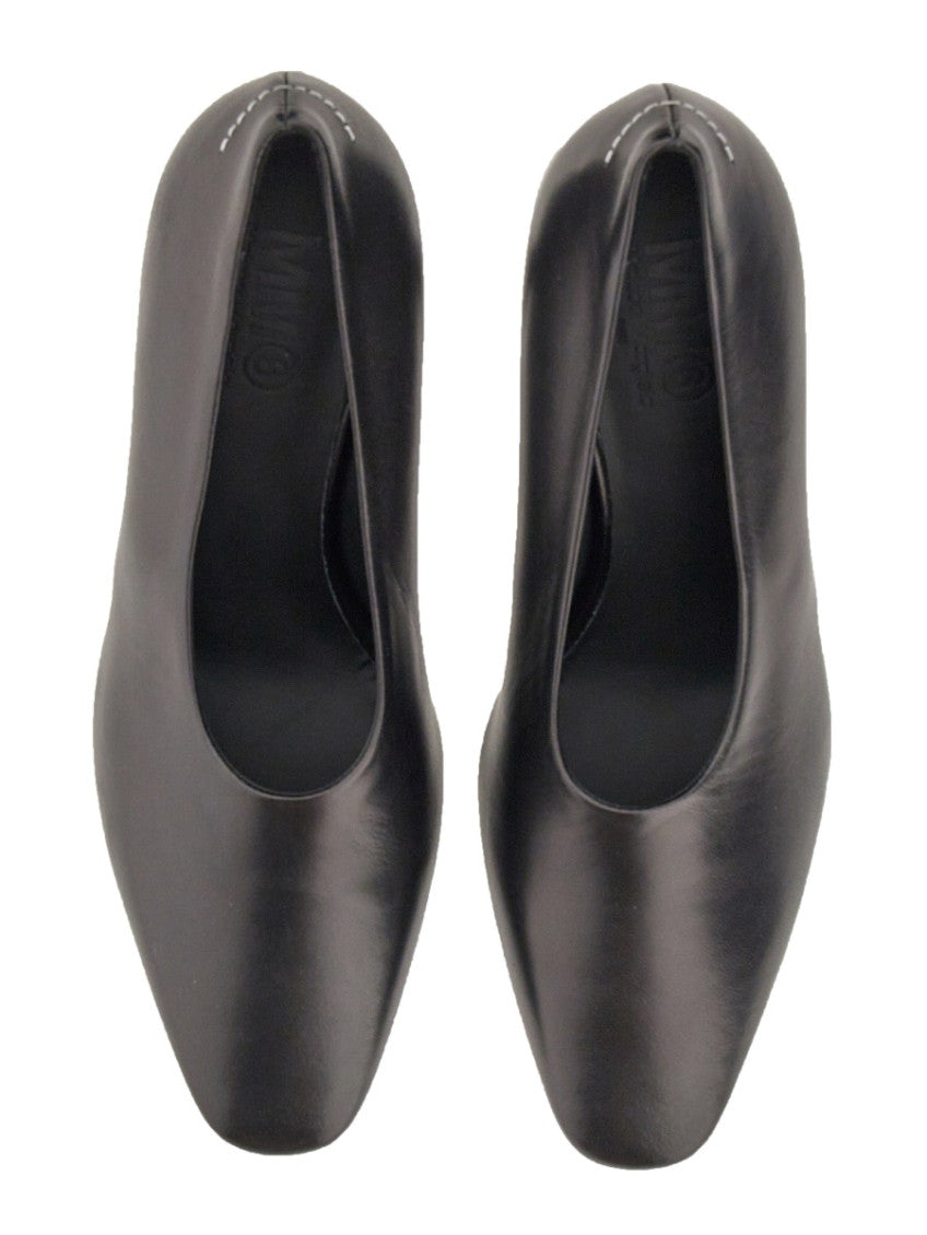 Black Slip On Pumps 4