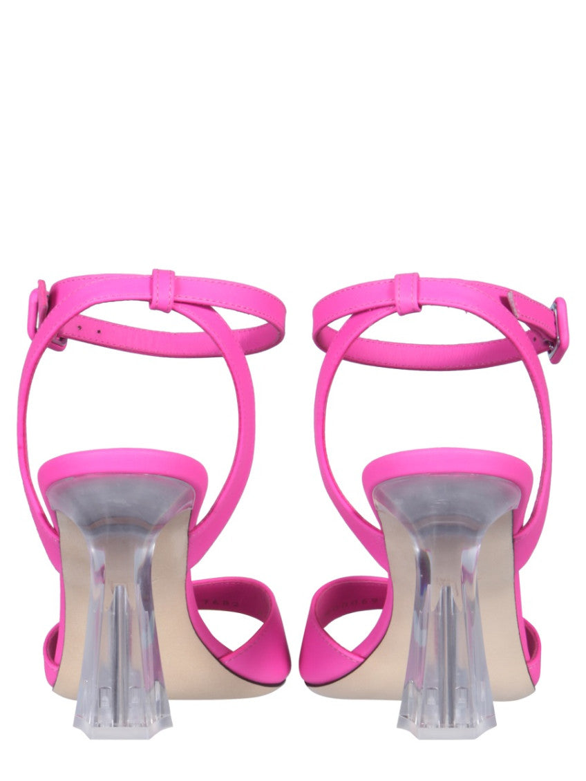 Fuchsia Ankle Strap Heels 3