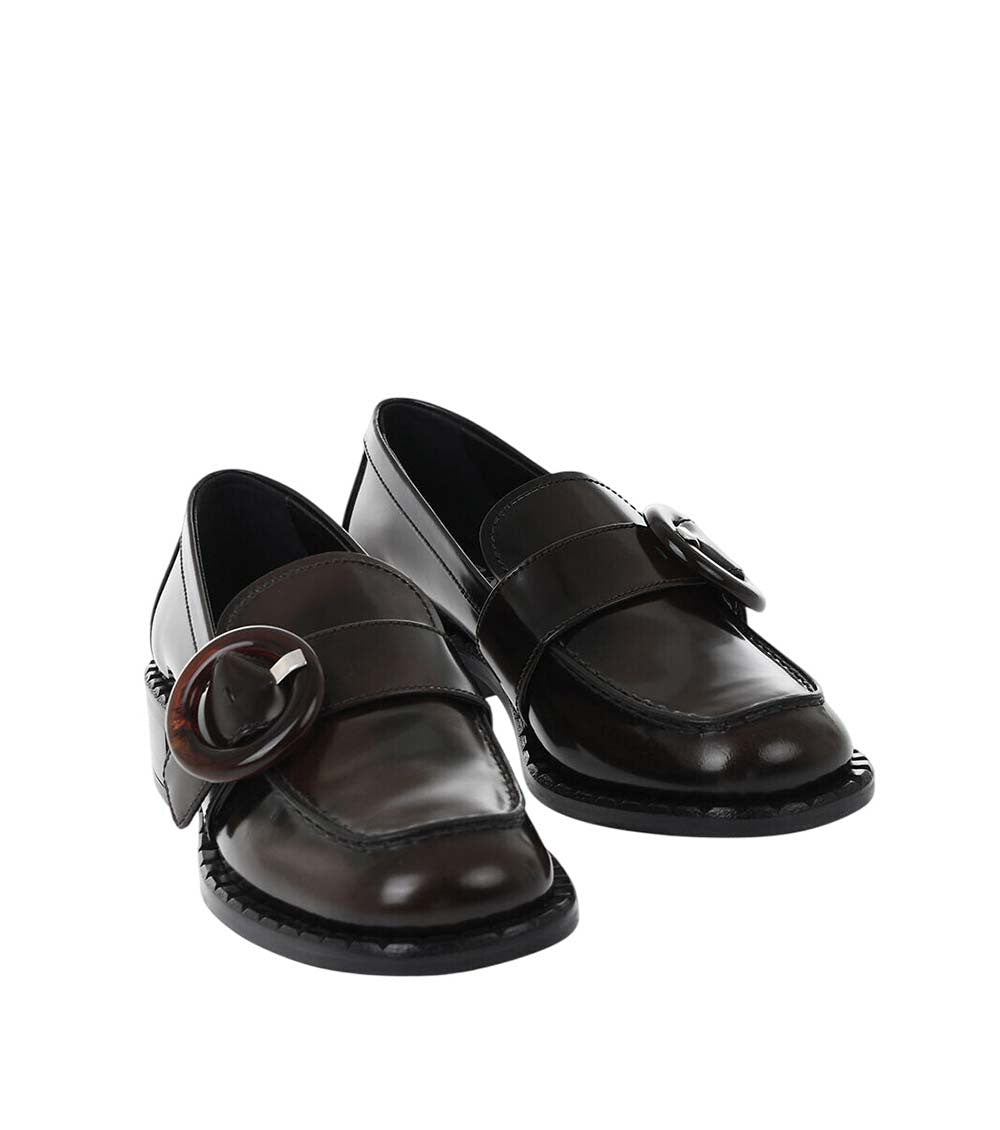 Brown Solid Loafers 2