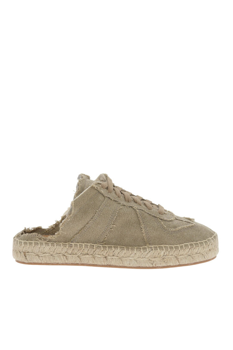 Beige Solid Espadrille Sneakers 1