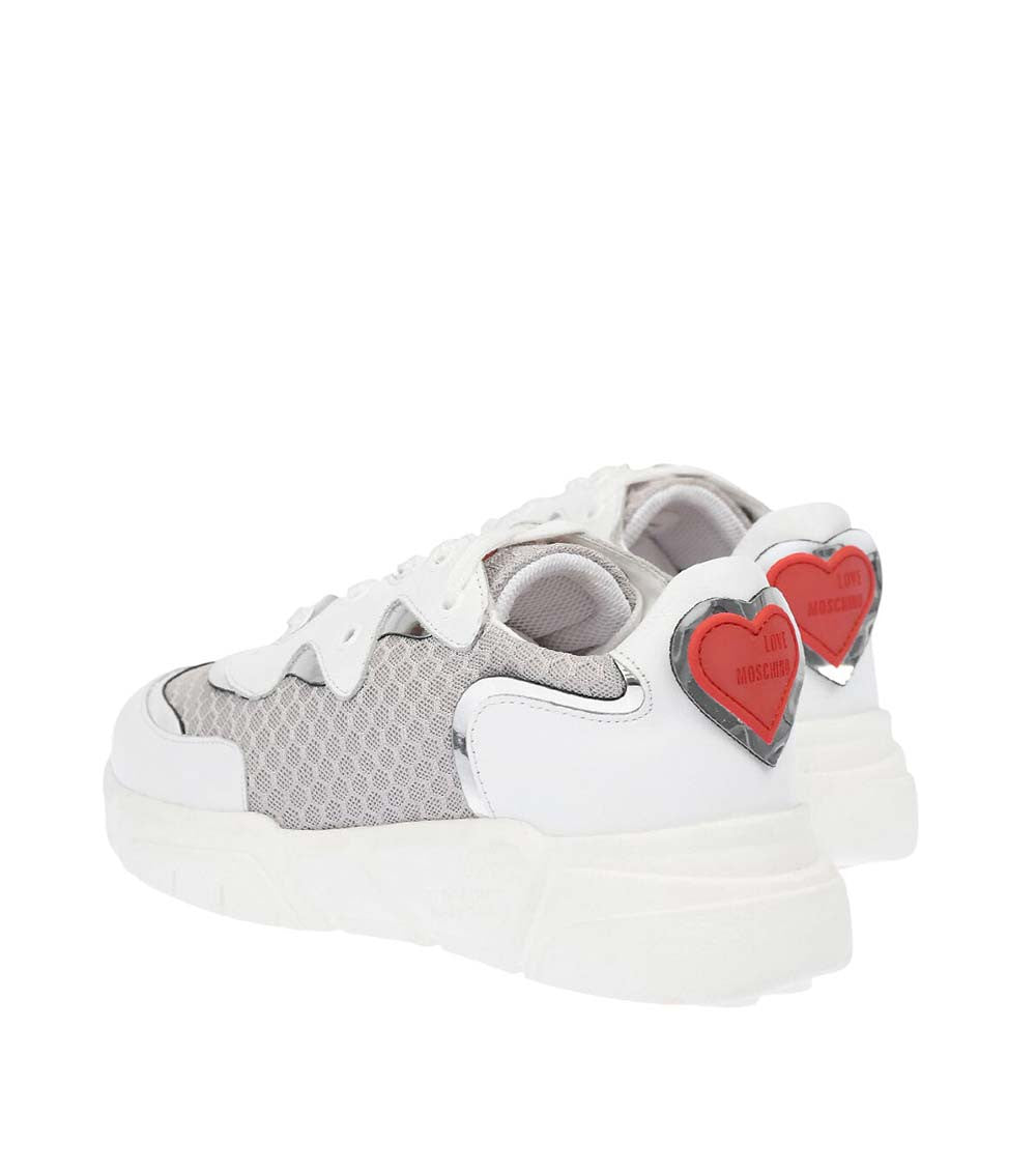 White Color Block Sneakers 3