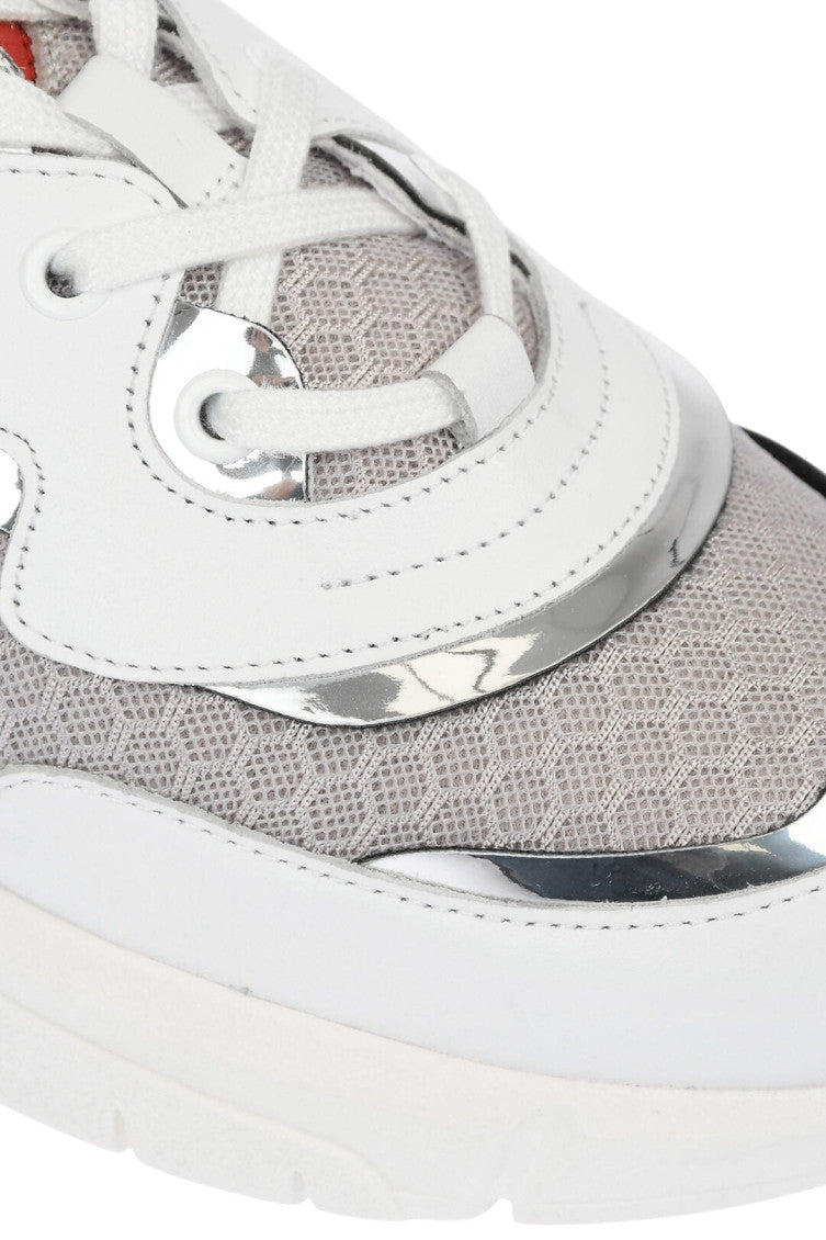 White Color Block Sneakers 4