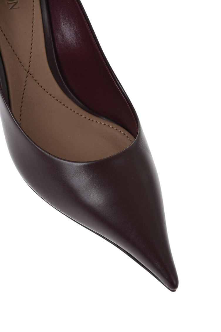 Maroon Slip On Pumps 4