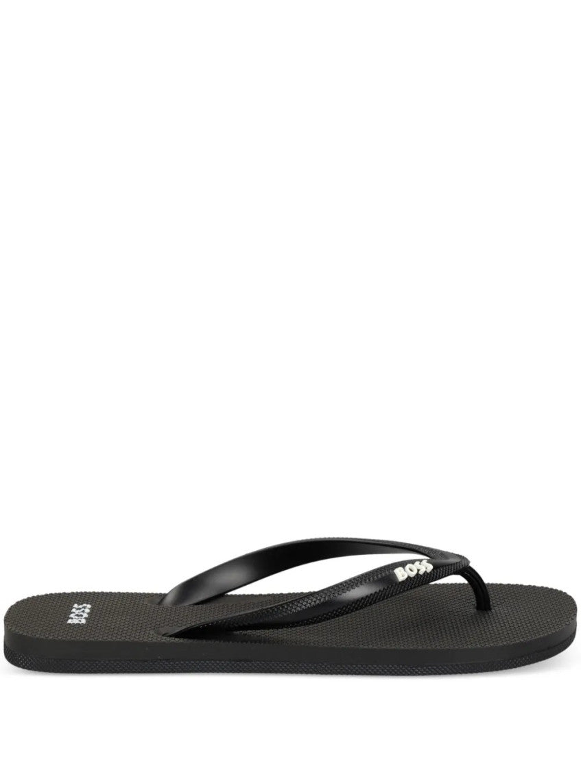Black Logo Slippers 1