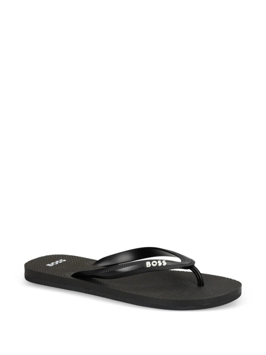 Black Logo Slippers 2