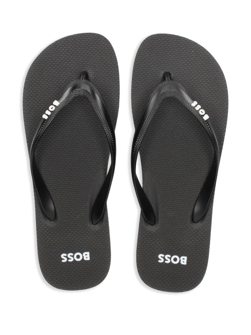 Black Logo Slippers 3