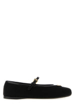 Black Logo Ballet Flats 1