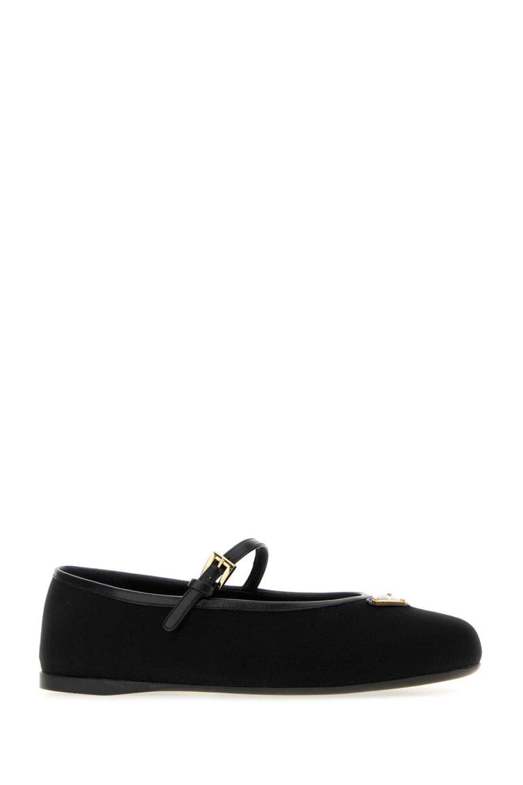 Black Logo Ballet Flats 2
