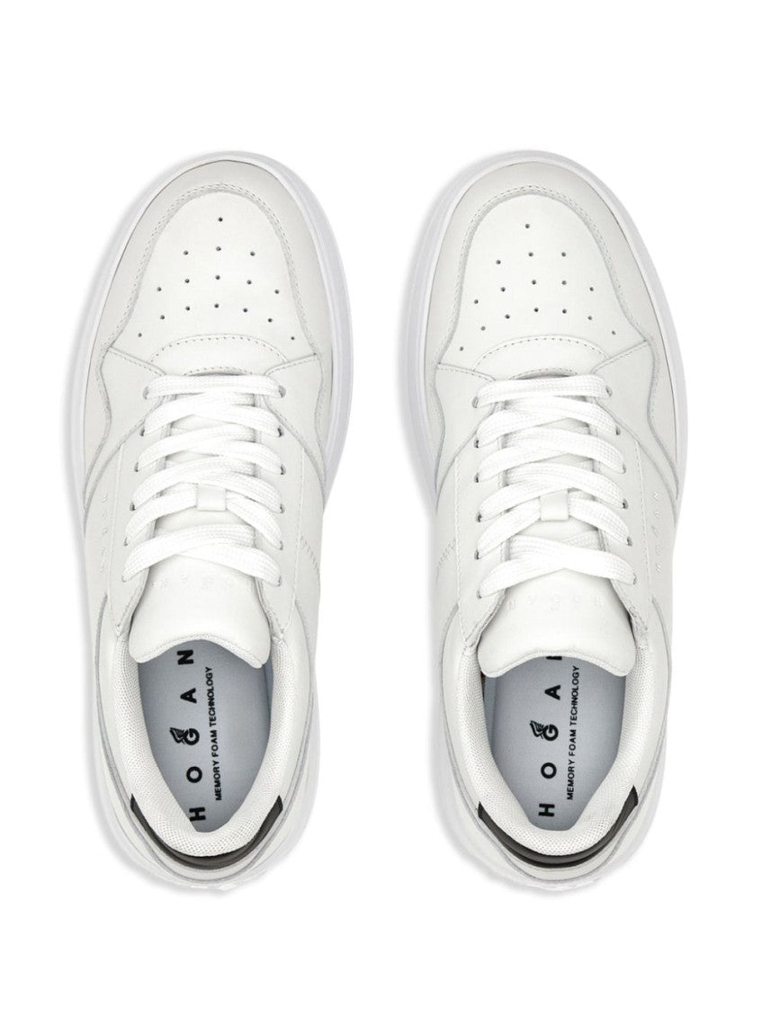 White H670 Lace Up Sneakers 5