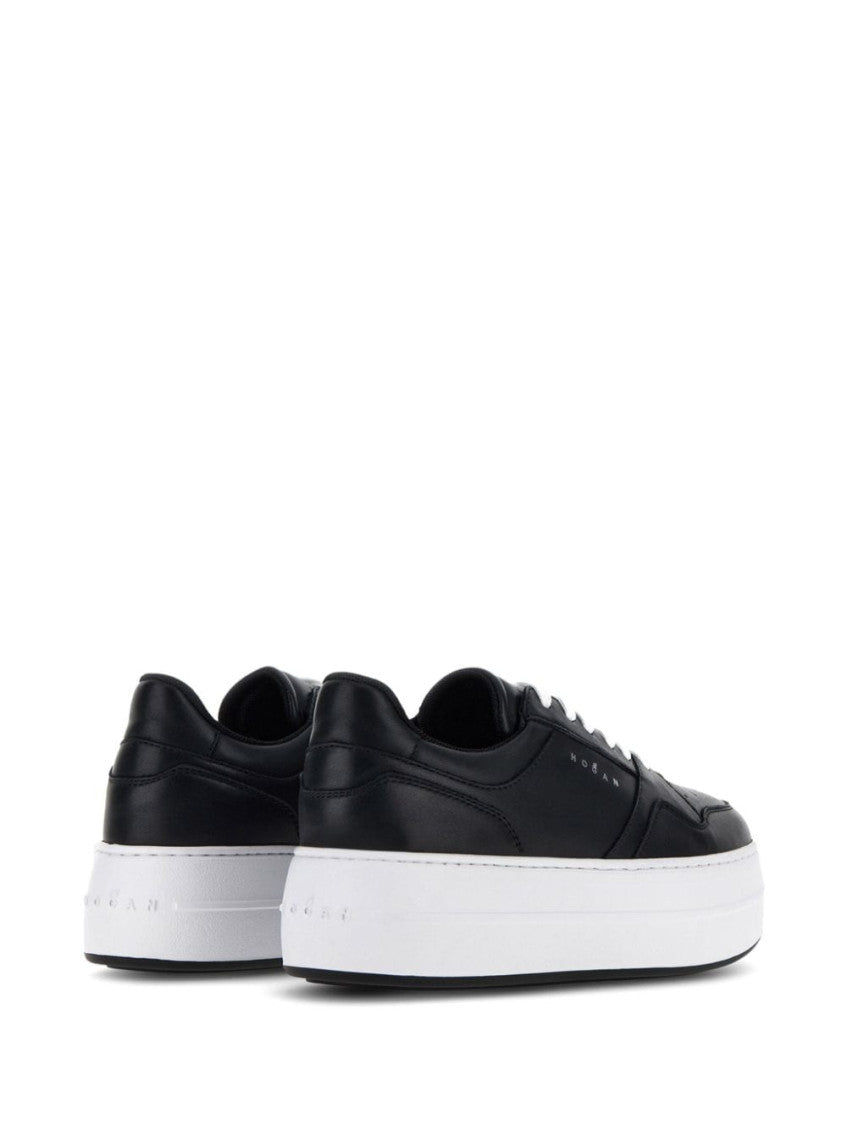 Black H670 Lace Up Sneakers 4