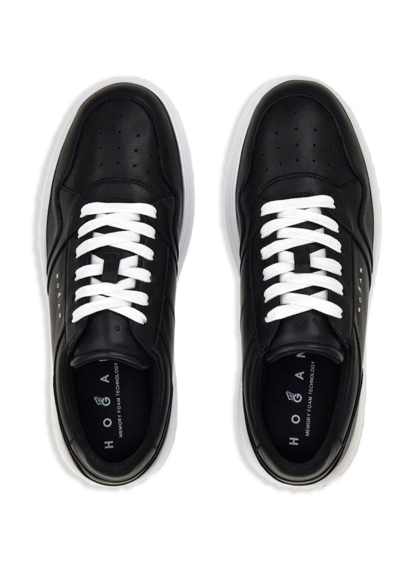 Black H670 Lace Up Sneakers 5