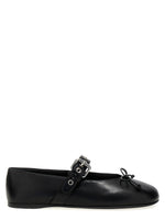 Black Buckle Strap Ballet Flats 1