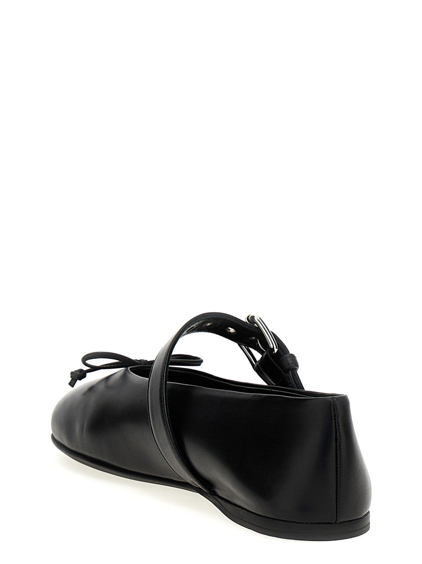 Black Buckle Strap Ballet Flats 3