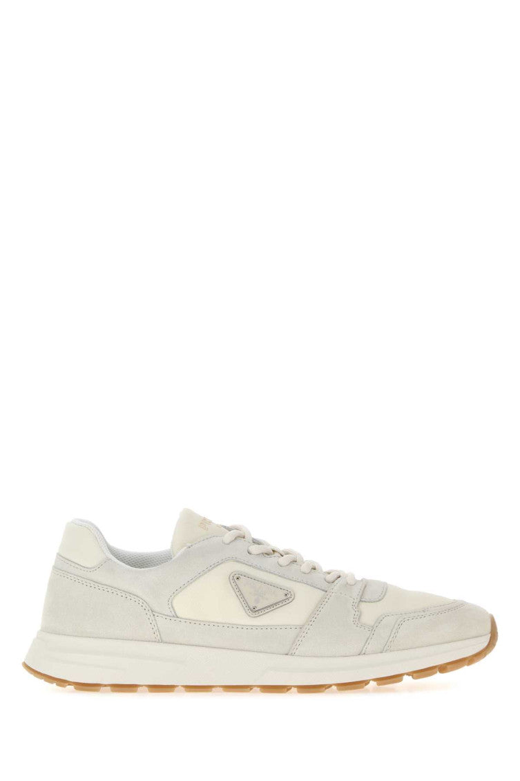 White Color Block Sneakers 1