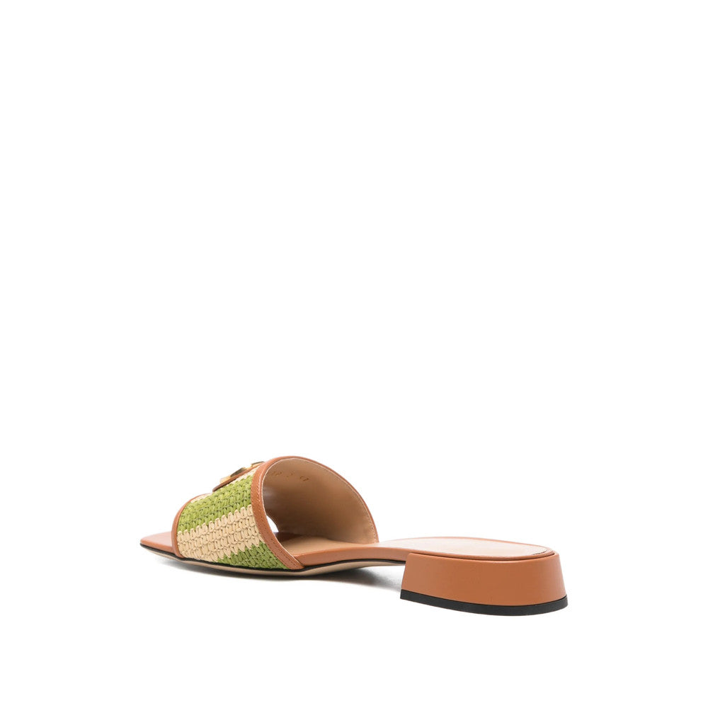 Beige Woven Plaque Sandal 2