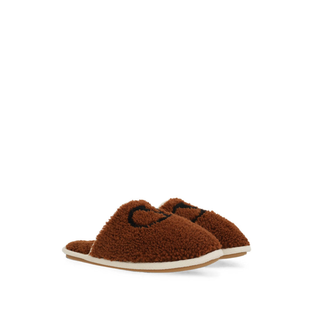 Brown Logo Slippers 4