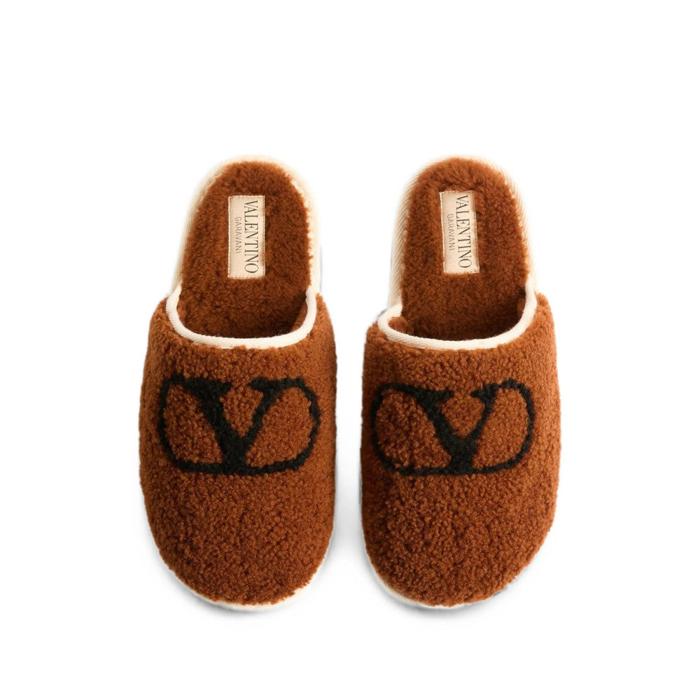 Brown Logo Slippers 5