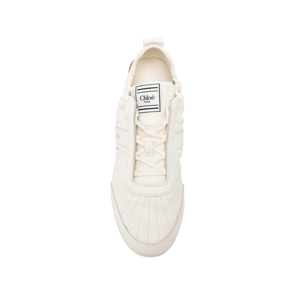 White Logo Kick Sneakers 4