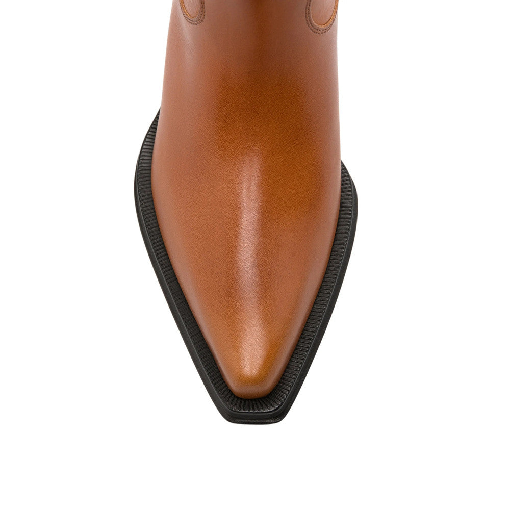 Brown Embroidered Western Boots 4