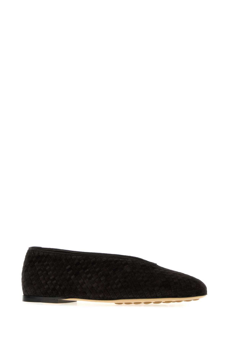 Black Woven Rosa Ballet Flats 2