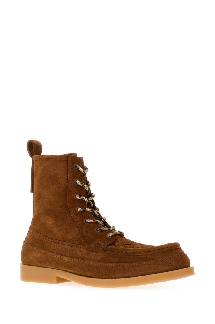Brown Solid Suede Boots 2