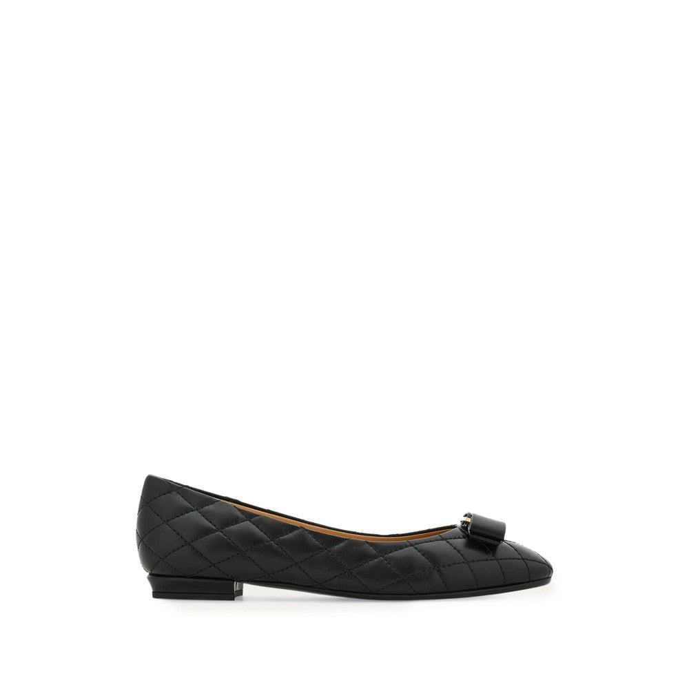 Black Quilted Varina Ballet Flats 1