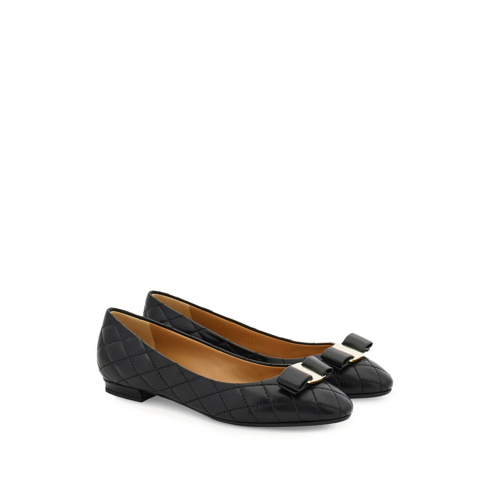 Black Quilted Varina Ballet Flats 2