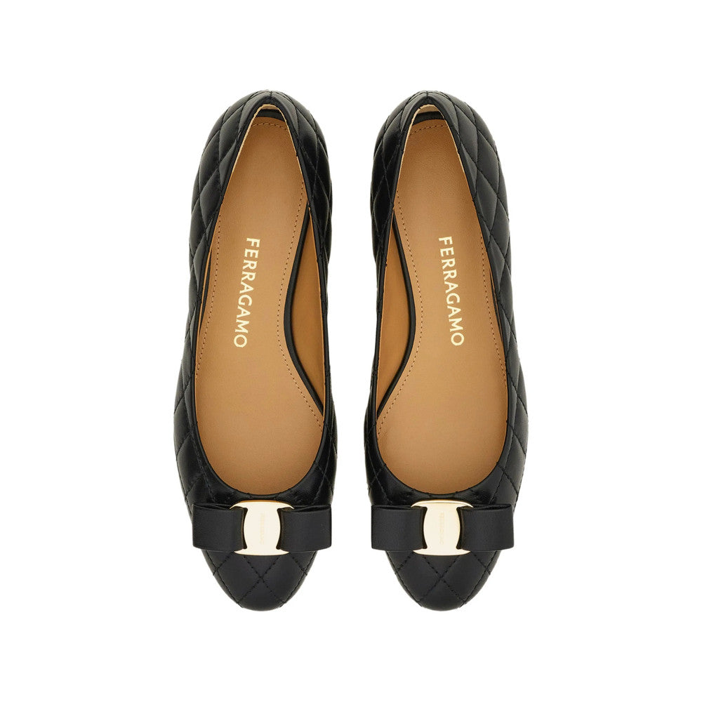 Black Quilted Varina Ballet Flats 3