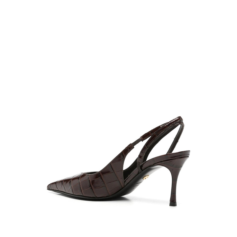 Brown Textured Pumps 2
