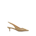 Beige Textured Pumps 1