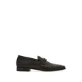 Dark Brown Woven Gancini Loafers 1