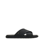 Black Woven Gancini Sandals 1