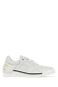 White Perforated Fender Sneakers 1