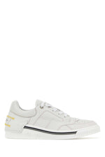 White Perforated Fender Sneakers 1