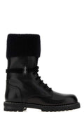 Black Leather Biker Boots 1