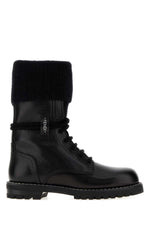 Black Leather Biker Boots 1