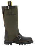 Green Logo Biker Boots 1