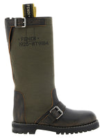 Green Logo Biker Boots 1